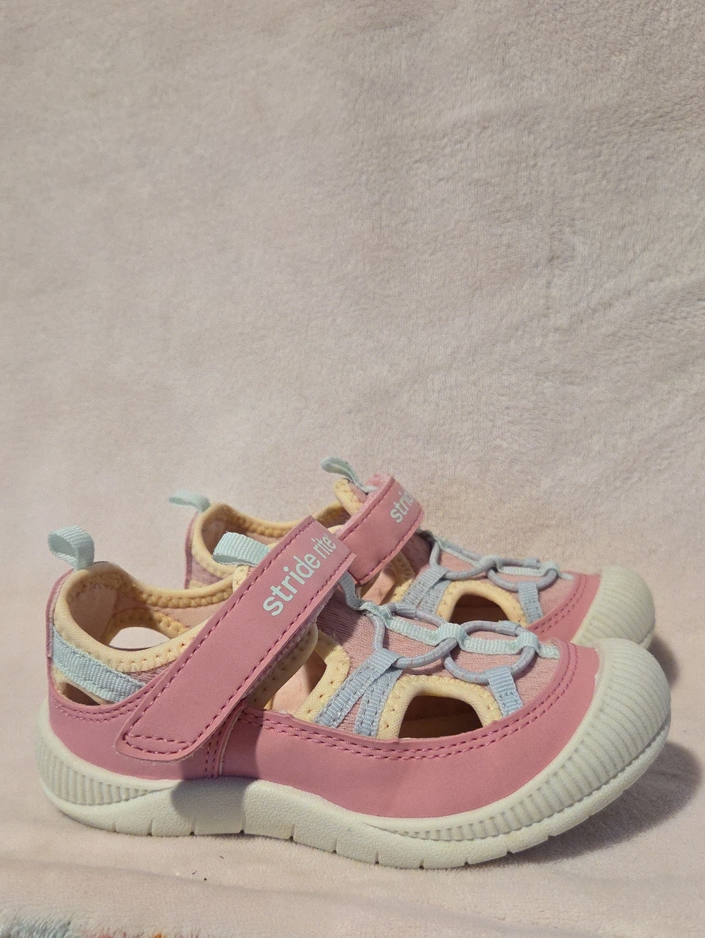 Stride Rite Pink and Light Blue Girls' Sport Sandals